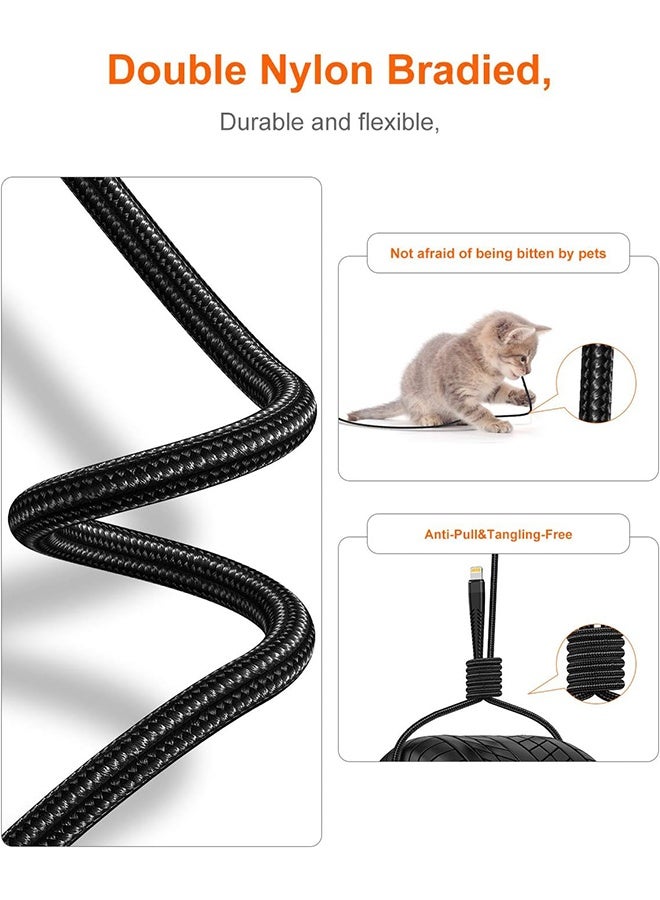 3M Extra Long iPhone Charger Cable ,Apple MFi Certified Lightning Cabl, Fast Charging Nylon Braided Charging Cord for Apple iPhone 14 Pro Max/14/13Pro/12 Mini/11/X/XS/XR/8 Plus/7/6/5/iPad - Image 3